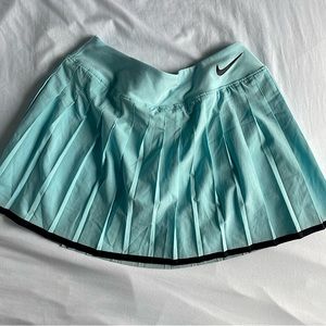 Nike Pleated Tennis Mini Skort in Aqua Blue
